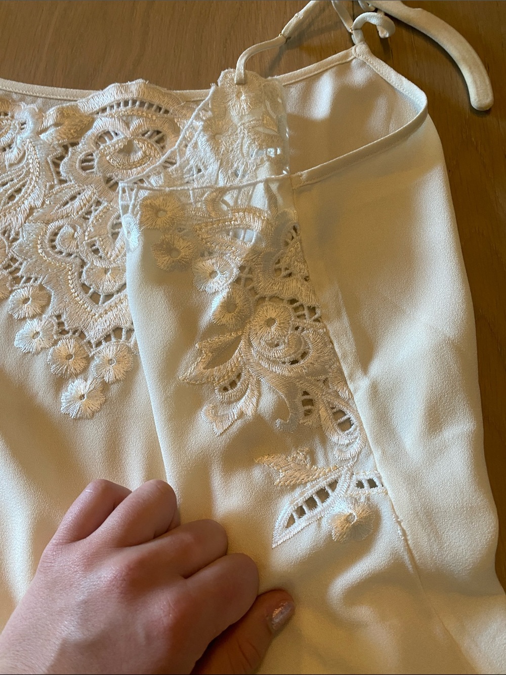 CAbi Ivory Lace-Trim Camisole NWOT - Picture 4 of 6